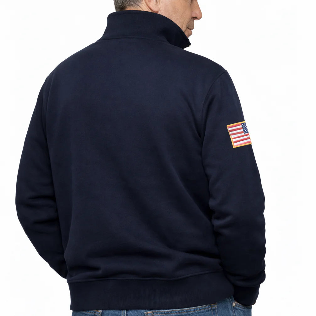 Embroidered JE Navy Sweatshirt